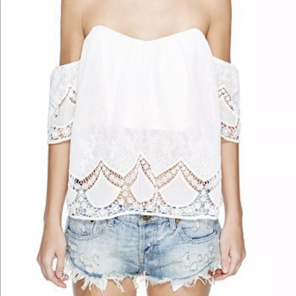 Lucy Paris off the shoulder top small